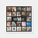 Search for photo collage napkins Black