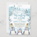 Search for penguin birthday invitations Blue