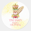 Search for tiki stickers Luau birthday party