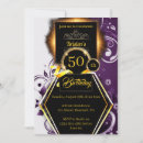 Search for purple 50th birthday invitations Calligraphy