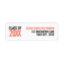 Search for high school graduation return address labels Class of 2023
