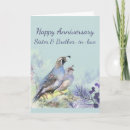 Search for sister and brother in law anniversary cards Birds