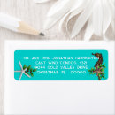 Search for coastal return address labels Turquoise