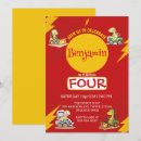 Search for tractor birthday invitations Red