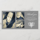 Search for grey damask thank you cards Silver