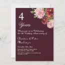 Search for 4th anniversary invitations Floral