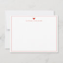 Search for red heart note cards Feminine