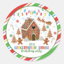 Search for gingerbread house stickers Christmas party