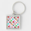 Search for funny pattern key rings Colourful