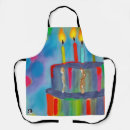 Search for birthday cake aprons Blue