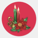 Search for christmas candle stickers Poinsettia