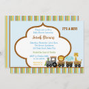 Search for animal train baby shower invitations Jungle
