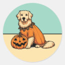 Search for autumn dog stickers Golden retriever