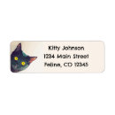 Search for cat person return address labels Kitty