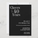 Search for 40 year old birthday invitations Typography