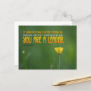 Search for leaders postcards Quote