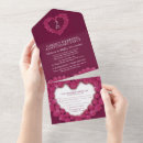 Search for gems wedding invitations Red