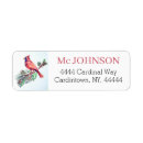 Search for with birds return address labels Red cardinal