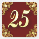 Search for 25th birthday stickers Red
