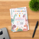 Search for girl dinosaur birthday invitations Prehistoric