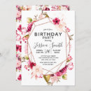 Search for burgundy birthday invitations Burgundy watercolor floral