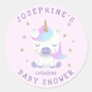 Search for cute cartoon girl stickers Unicorn baby shower