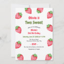 Search for strawberries birthday invitations Strawberry 2nd birthday
