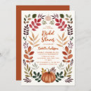 Search for autumn leaves bridal shower invitations Watercolor