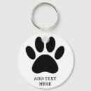 Search for black and white dog key rings Paw