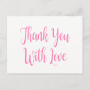 Search for bridal shower thank you postcards Pink