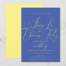 Search for blue and yellow wedding invitations Minimalist