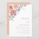 Search for dusty blue and peach wedding invitations Botanical