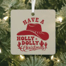 Search for cowboy hat christmas tree decorations Santa