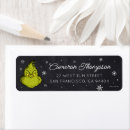 Search for dr seuss the grinch return address labels Chalkboard