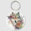 Search for wolf lovers key rings Animal lover