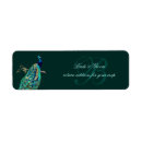 Search for peacock blue return address labels Vintage