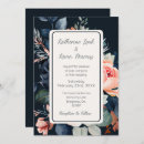 Search for navy blue and dusty rose wedding invitations Elegant