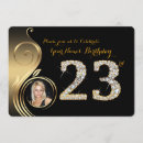 Search for twenty third birthday invitations Black