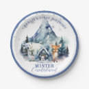 Search for winter onederland plates Watercolor