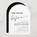 Search for modern rehearsal dinner invitations The night before
