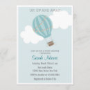 Search for hot air balloon baby boy shower invitations Up and away