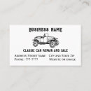 Search for classic car business cards Retro