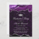 Search for purple and silver graduation invitations Modern