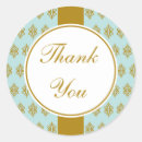 Search for damask thank you stickers Aqua
