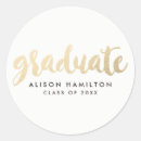 Search for gold foil graduation stickers Elegant