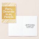 Search for parents christmas cards Gold foil
