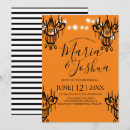 Search for orange and black wedding invitations Modern