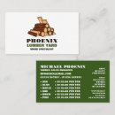 Search for firewood business cards Timber yard