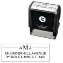 Search for monogrammed monogram initial letter rubber stamps Return address