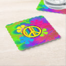 Search for peace sign coasters Hippie